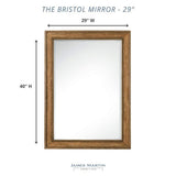 James Martin Vanities Bristol 29" x 40" Saddle Brown Bathroom Vanity Mirror