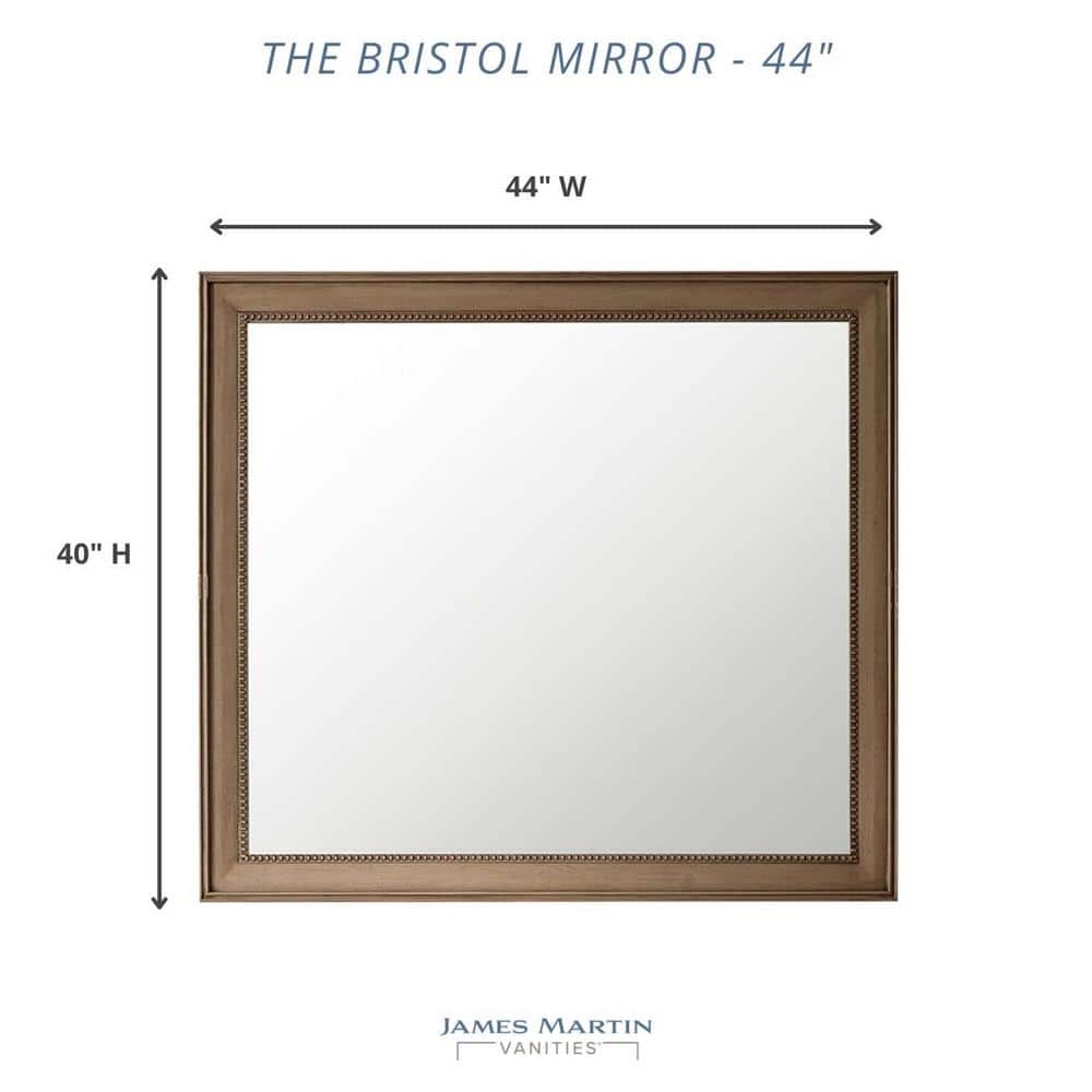 James Martin Vanities Bristol 44" x 40" Saddle Brown Bathroom Vanity Mirror