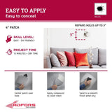 Saint-Gobain ADFORS FibaTape Perfect Finish 4 in. x 4 in. Self-Adhesive Wall Repair Patch