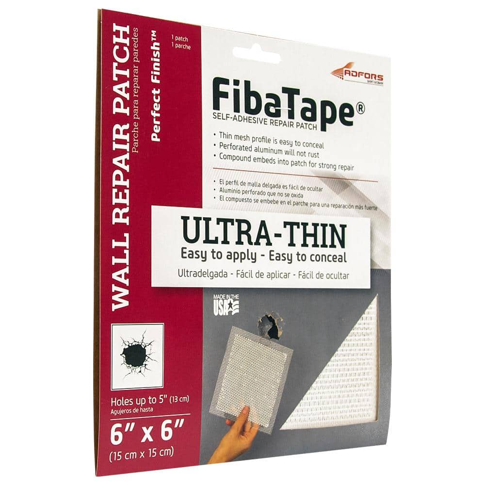 Saint-Gobain ADFORS FibaTape Perfect Finish 6 in. x 6 in. Self-Adhesive Wall Repair Patch