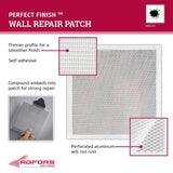 Saint-Gobain ADFORS FibaTape Perfect Finish 8 in. x 8 in. Self-Adhesive Wall Repair Patch