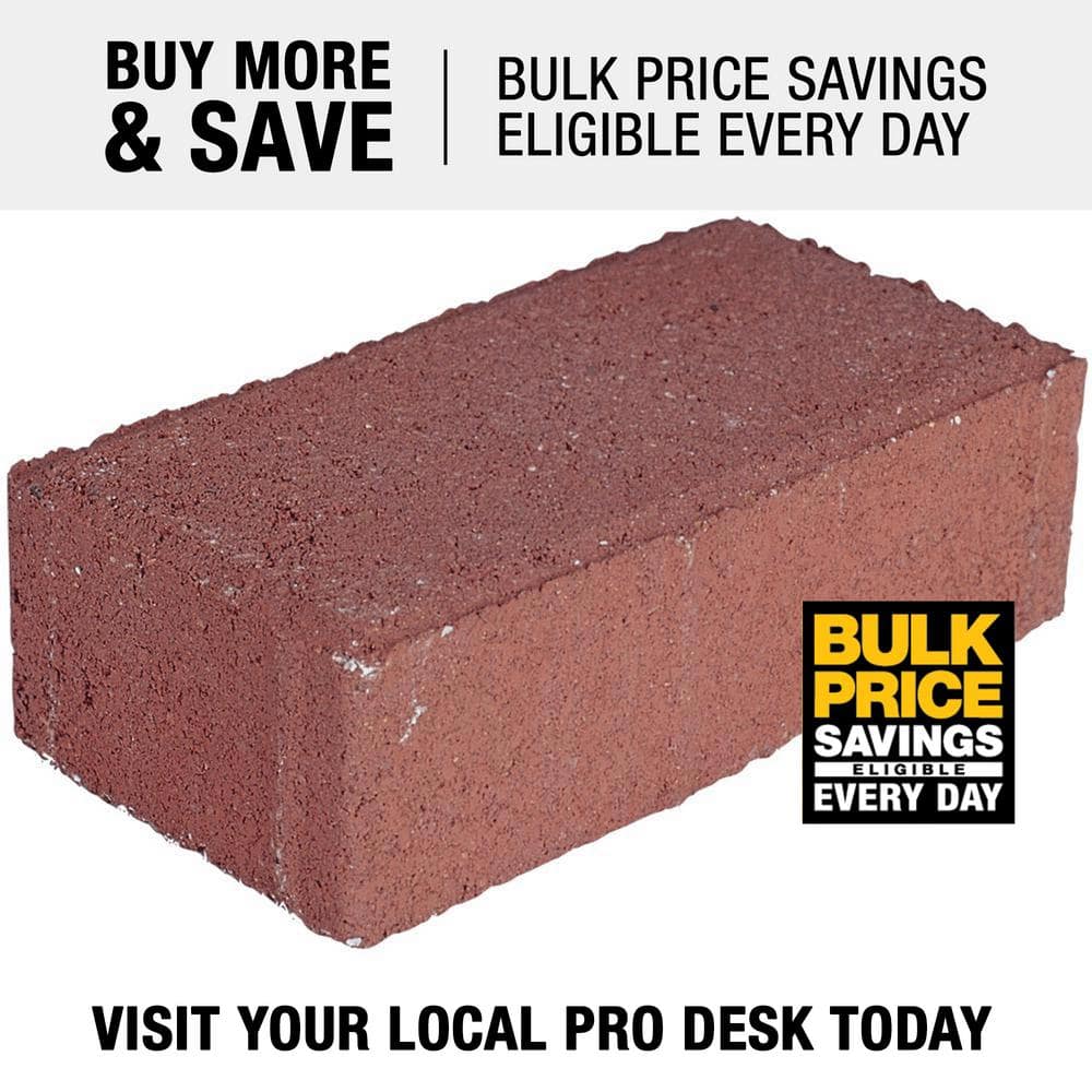 Pavestone Holland 7.87 in. L x 3.94 in. W x 2.36 in. H 60 mm Red Concrete Paver (480-Piece/103 sq. ft./Pallet)