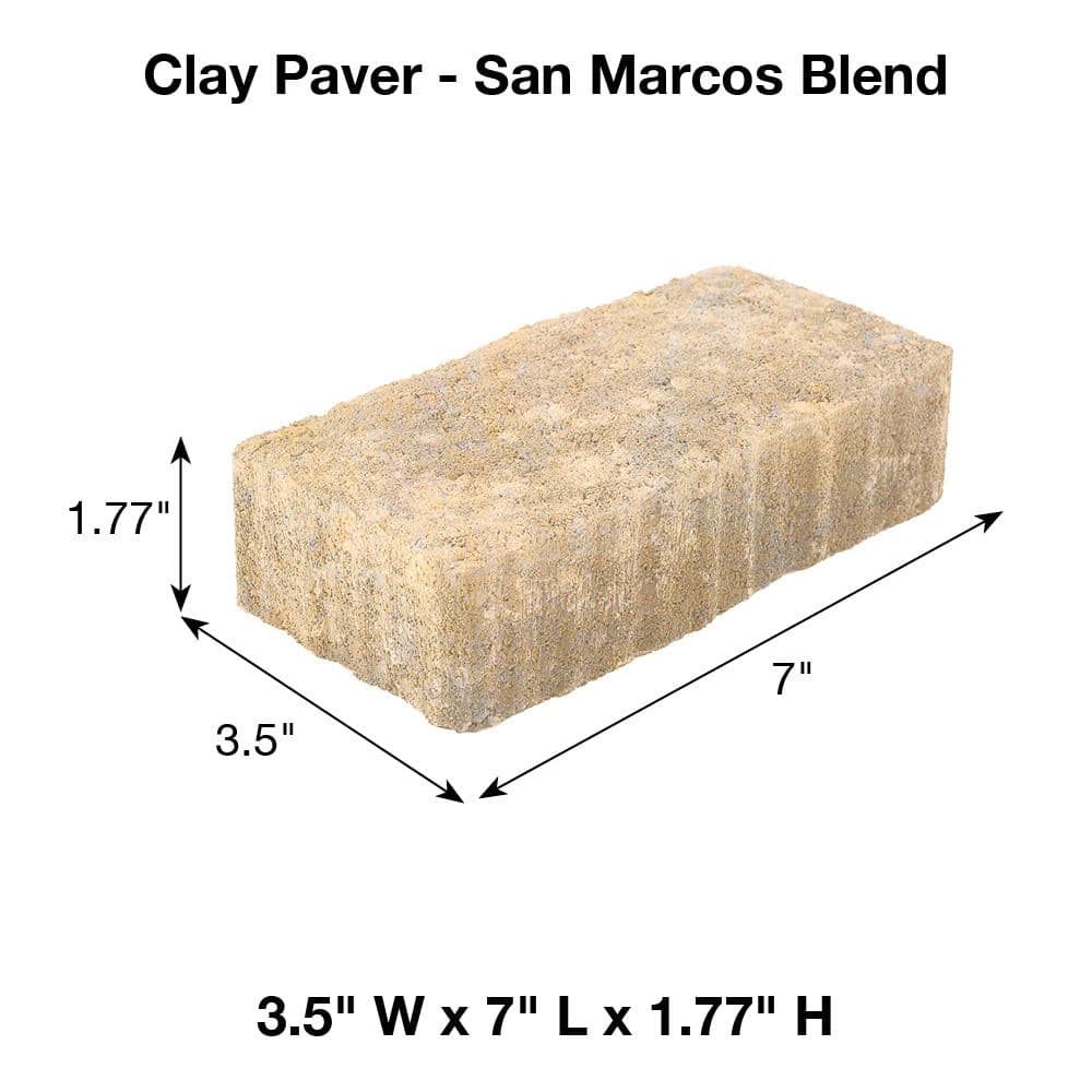 Pavestone Clayton 7 in. L x 3.5 in. W x 1.77 in. H San Marcos Blend Concrete Paver (840-Pieces/143 sq. ft./Pallet)