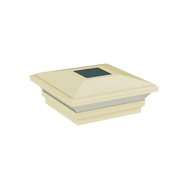 Barrette Outdoor Living 5 in. x 5 in. Contemporary Solar Post Top Sand