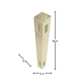 Barrette Outdoor Living Sand Vinyl Routed Fence Corner Post 5x5x7 ft.