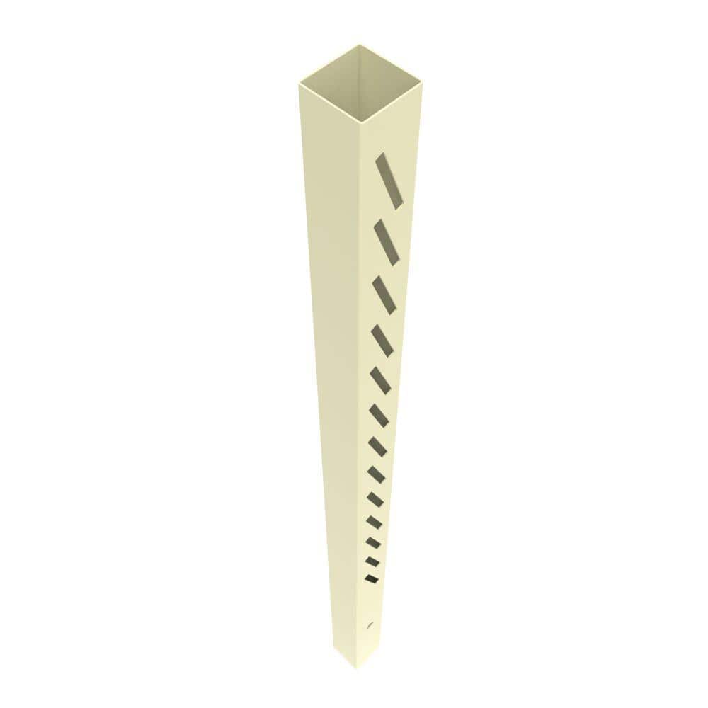 Barrette Outdoor Living Louvered Vinyl Fence Post, 5x5x102 in, Sand Line