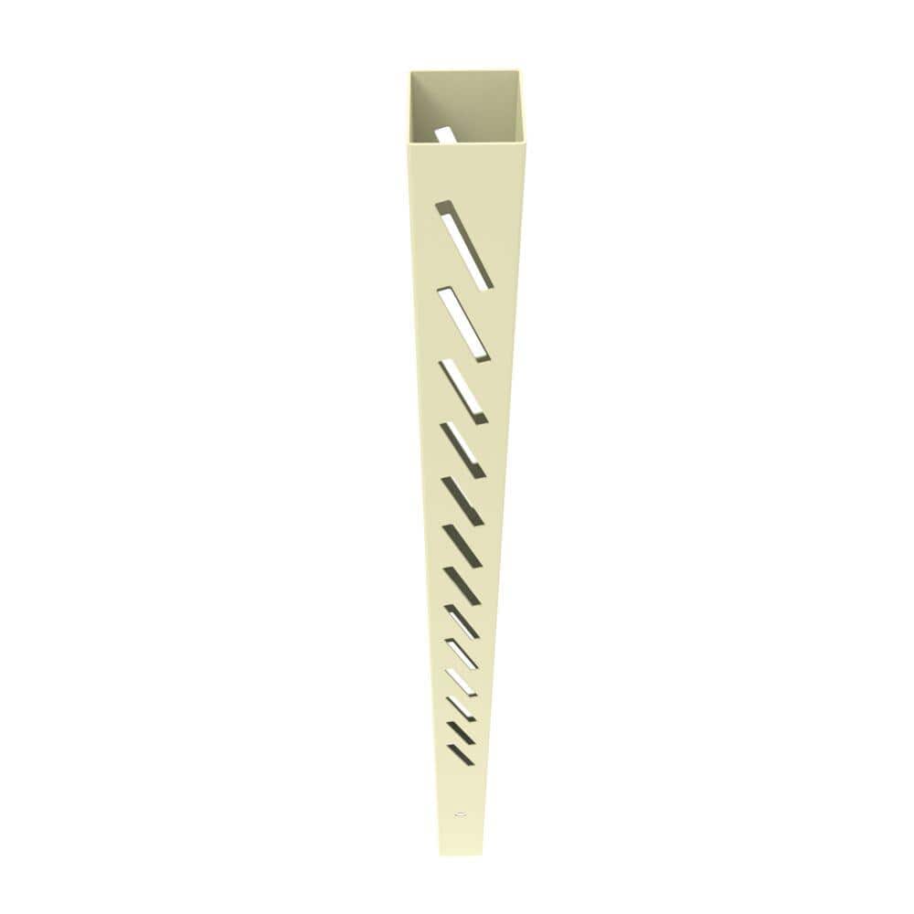 Barrette Outdoor Living Louvered Vinyl Fence Post, 5x5x102 in, Sand Line
