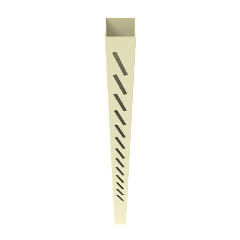 Barrette Outdoor Living Louvered Sand 5 in. x 5 in. x 102 in. Right End/Gate Vinyl Fence Post