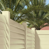 Louvered 6 in. x 6 in. Sand Vinyl Pyramid Fence Post Top