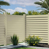Louvered 6 in. x 6 in. Sand Vinyl Pyramid Fence Post Top
