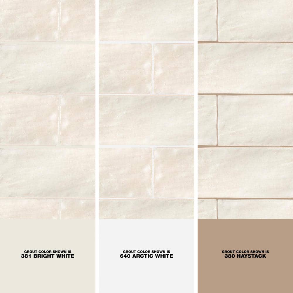 Ivy Hill Tile Amagansett Cream 2 in. x 8 in. 9 mm Satin Ceramic Wall Tile (5.38 sq. ft. / case)