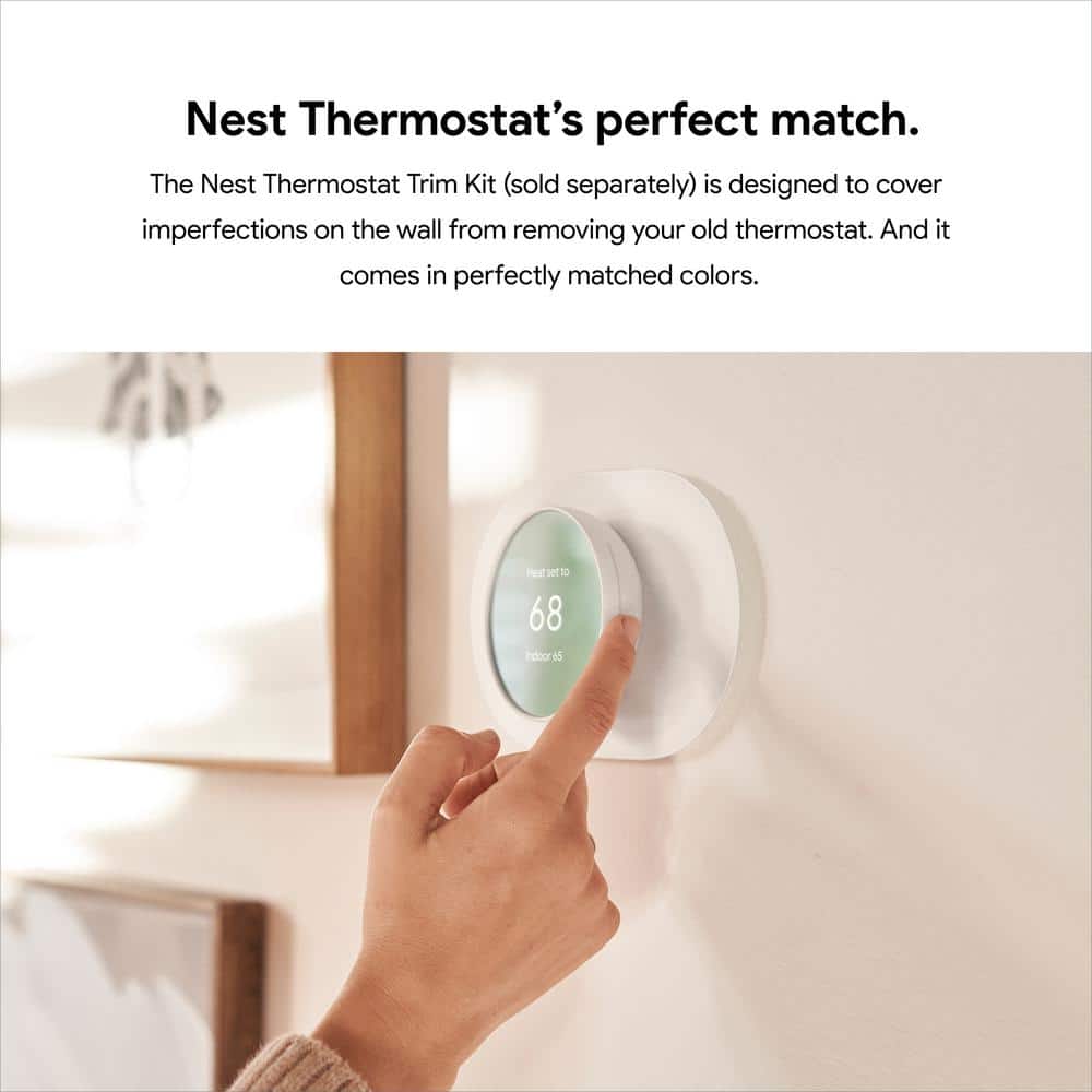 Google Nest Thermostat - Smart Programmable Wi-Fi Thermostat - Sand