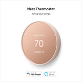 Google Nest Thermostat - Smart Programmable Wi-Fi Thermostat - Sand