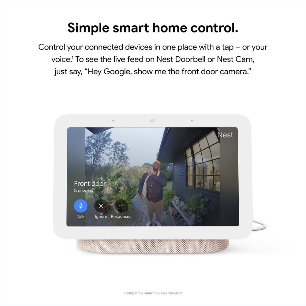 Google Nest Hub 2nd Gen - Smart Home Speaker and 7 in. Display with Google Assistant - Sand