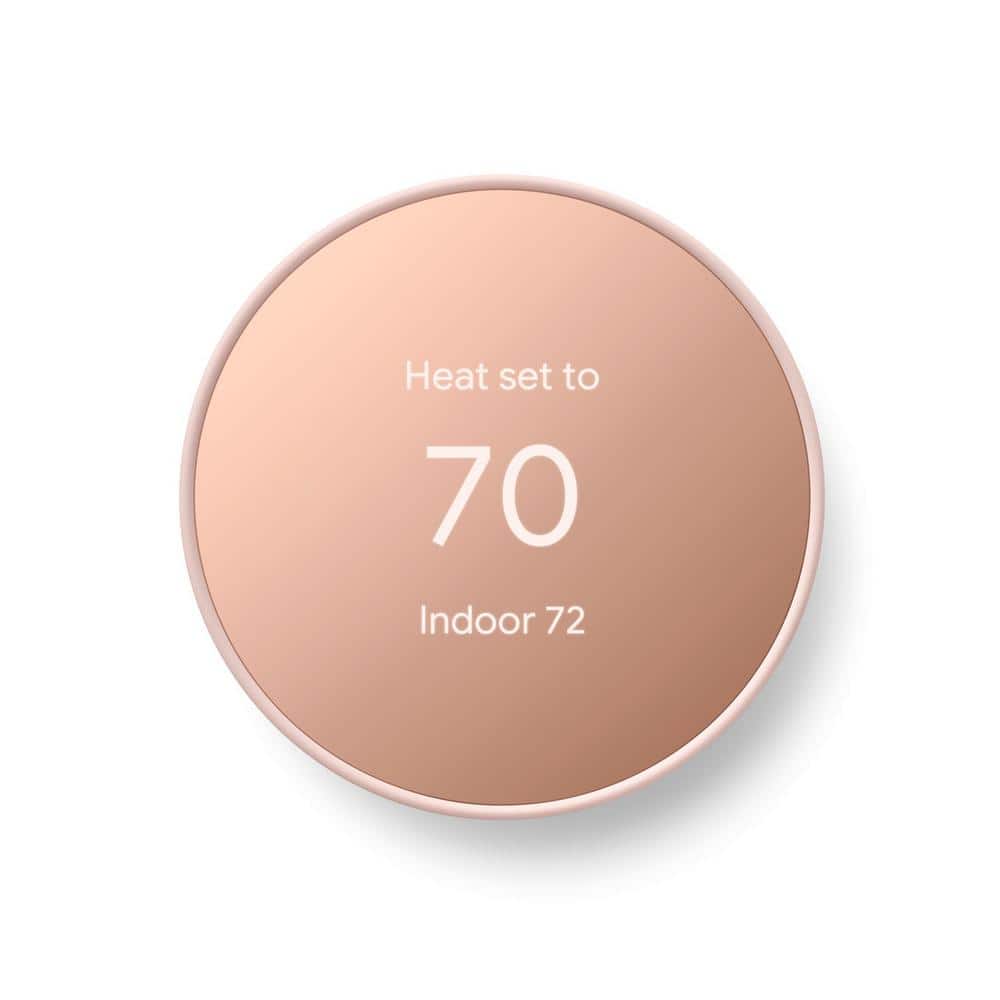 Google Nest Thermostat - Smart Programmable Wi-Fi Thermostat Sand + Nest Thermostat Trim Kit Shell