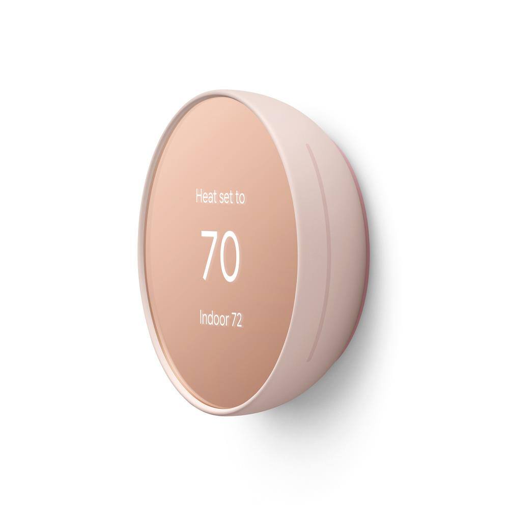 Google Nest Thermostat - Smart Programmable Wi-Fi Thermostat Sand + Nest Thermostat Trim Kit Shell