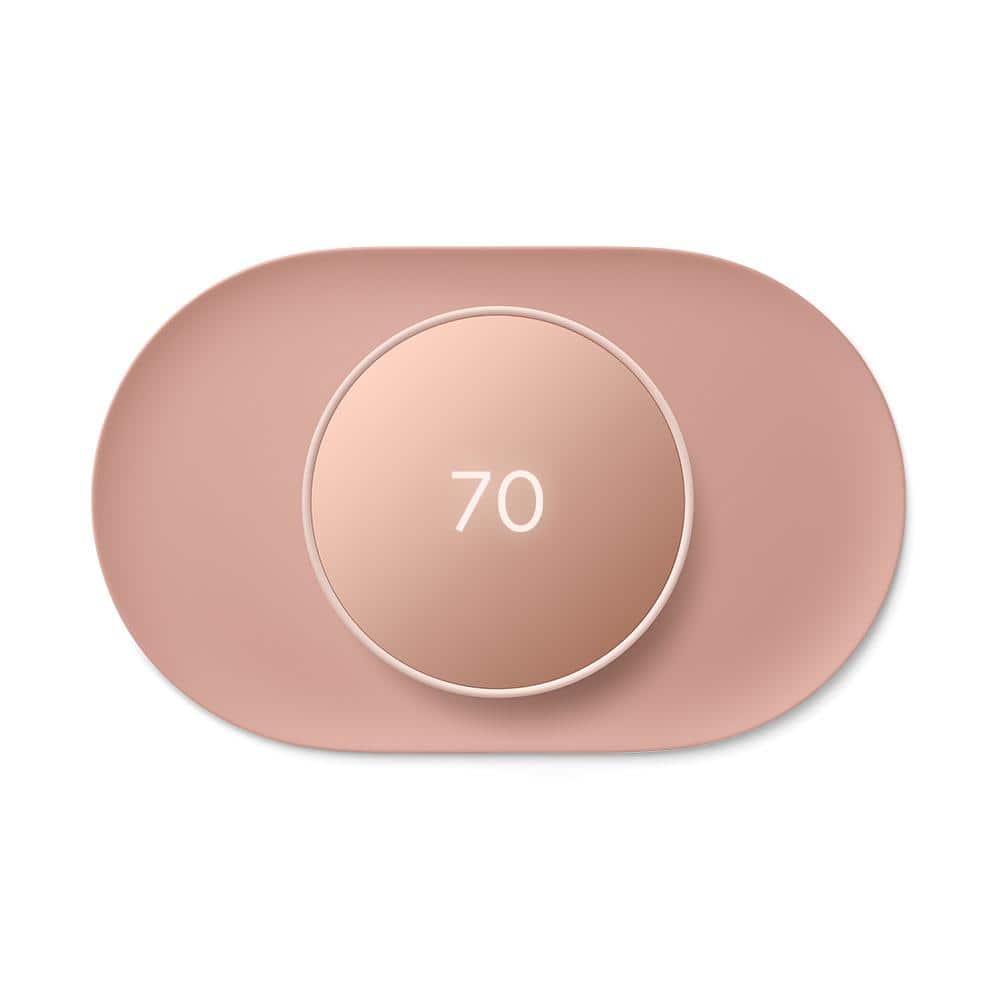 Google Nest Thermostat - Smart Programmable Wi-Fi Thermostat Sand + Nest Thermostat Trim Kit Shell