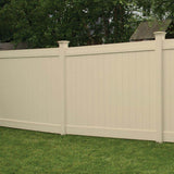Veranda Linden 5 in. x 5 in. x 9 ft. Sand Vinyl Routed Fence Line Post