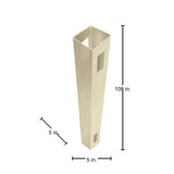 Veranda Linden 5 in. x 5 in. x 9 ft. Sand Vinyl Routed Fence Line Post