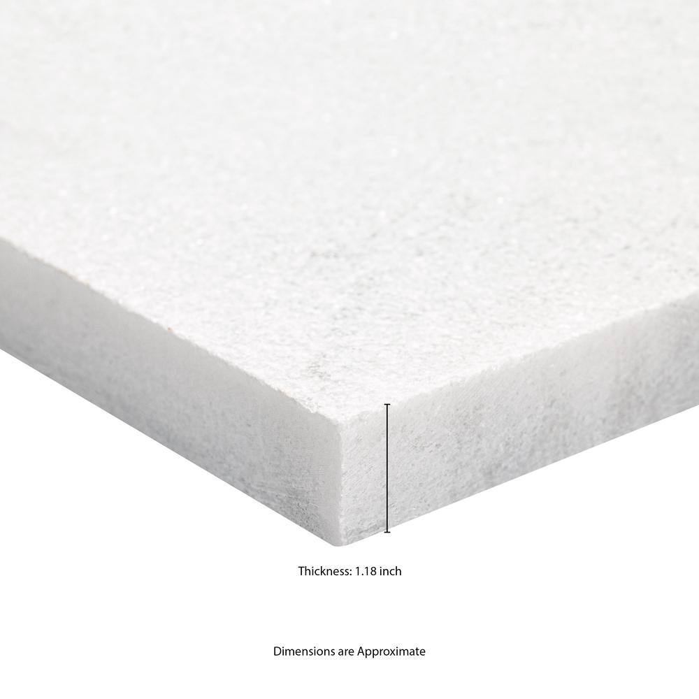 MSI Crystal White 3 cm. x 16 in. x 24 in. Sandblast Marble Paver Tile (159.6 sq. ft./Pallet)