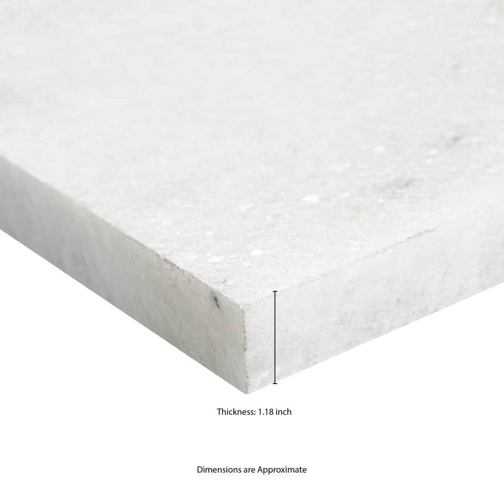 MSI Sierra White 3 cm. x 16 in. x 24 in. Sandblast Marble Paver Tile (2.66 sq. ft.)