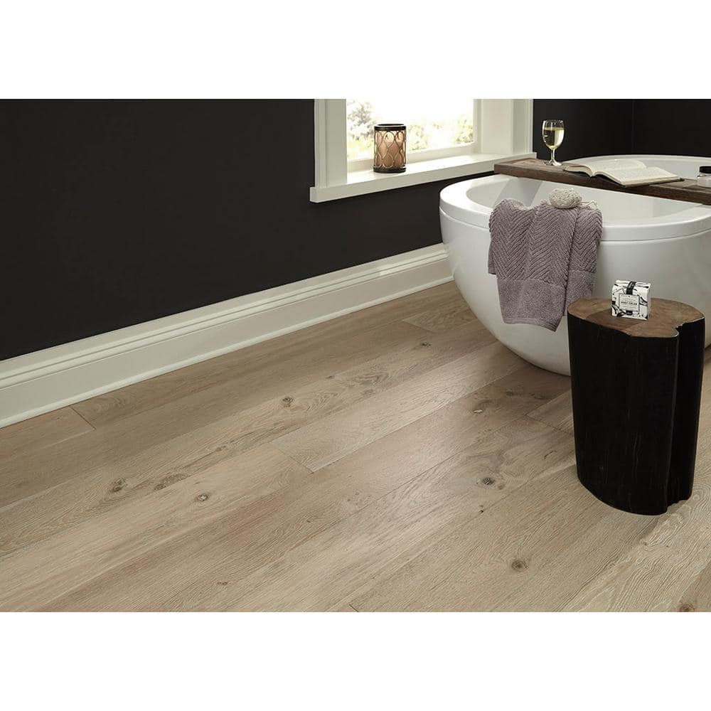 OptiWood Sandcastle Oak 1/3 in. T x 7.5 in. W Click Lock Wire Brushed Engineered Hardwood Flooring (17.5 sq.ft./case)