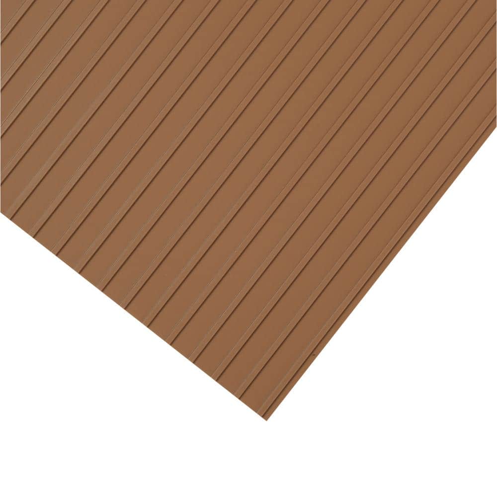 G-Floor Rib 7.5 ft x 17 ft Sandstone Vinyl Garage Flooring Cover and Protector