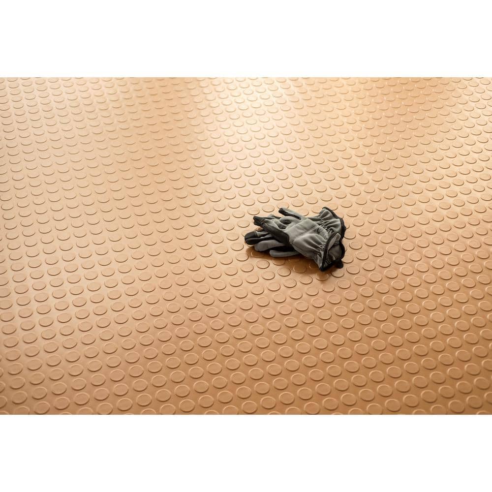 G-Floor Coin 5 ft. x 10 ft. Sandstone Commercial Grade Vinyl Garage Flooring Cover and Protector