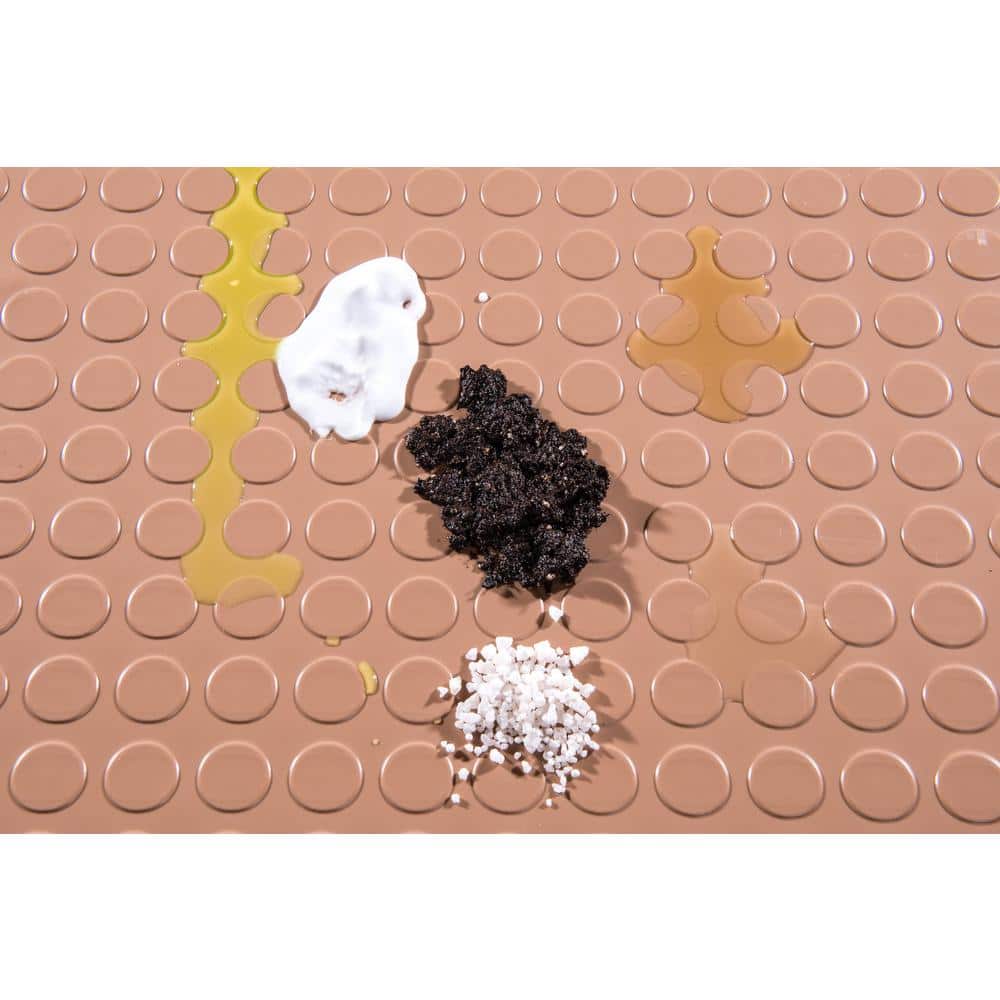 G-Floor Coin 5 ft. x 10 ft. Sandstone Commercial Grade Vinyl Garage Flooring Cover and Protector