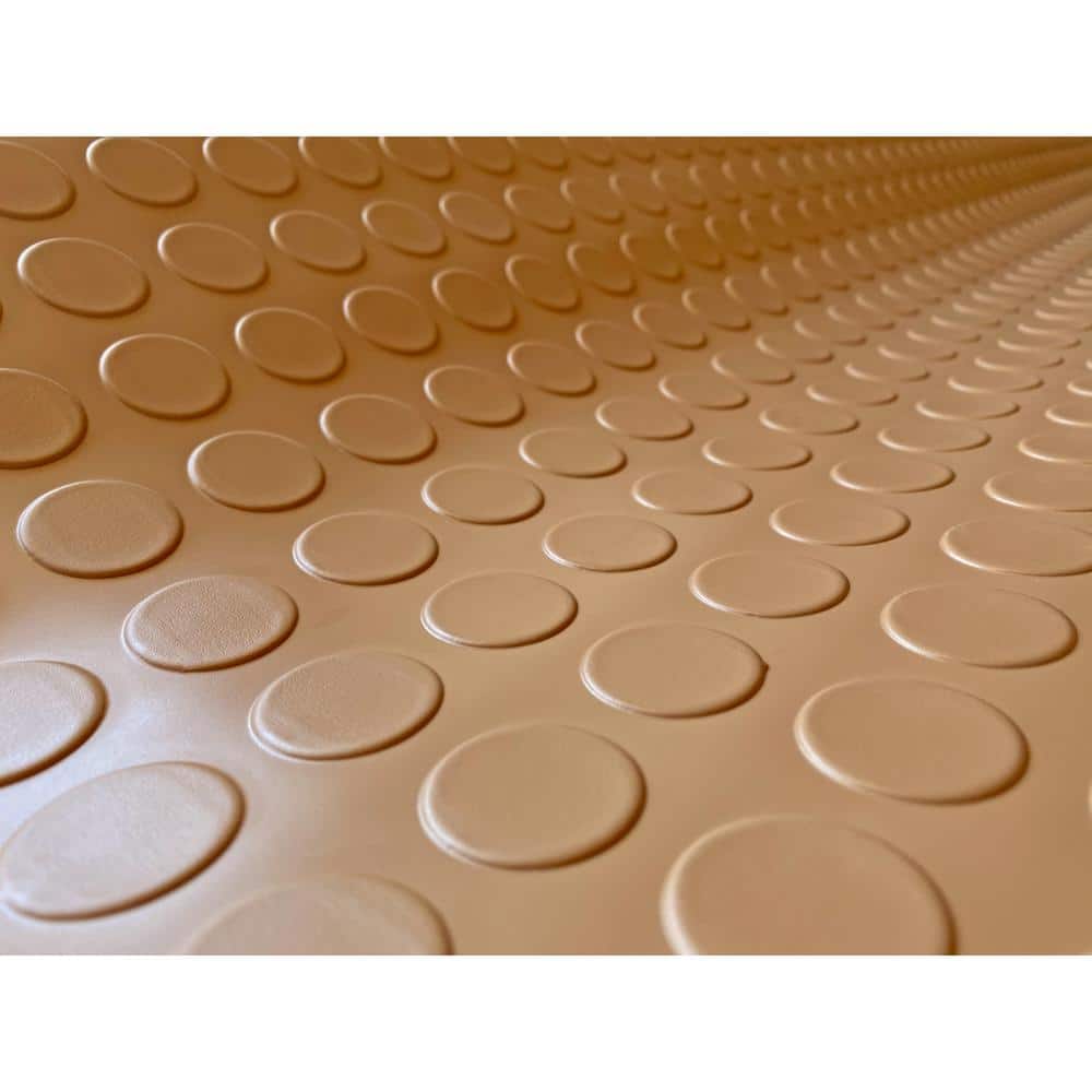 G-Floor Coin 5 ft. x 10 ft. Sandstone Commercial Grade Vinyl Garage Flooring Cover and Protector