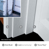 Royal Mouldings 2149 7/16 in. x 2 in. x 84 in. PVC Sandstone Garage Door Stop Molding