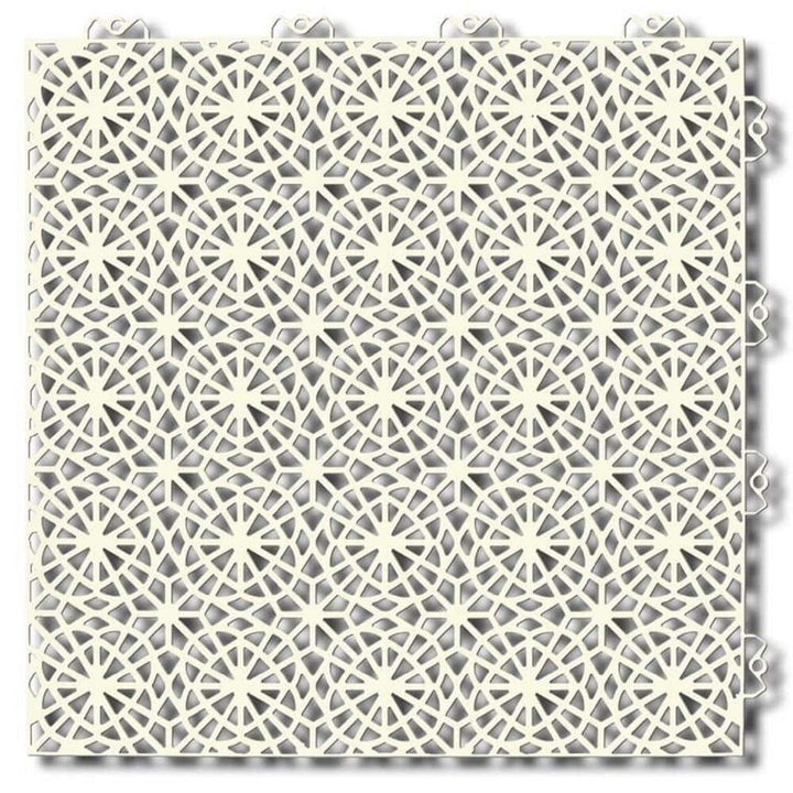 Bergo Unique 1.24 ft. x 1.24 ft. PVC Garage Floor Tile in Sandstorm (14 Tiles per Case)