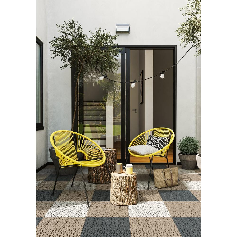 Bergo Unique 1.24 ft. x 1.24 ft. PVC Garage Floor Tile in Sandstorm (14 Tiles per Case)