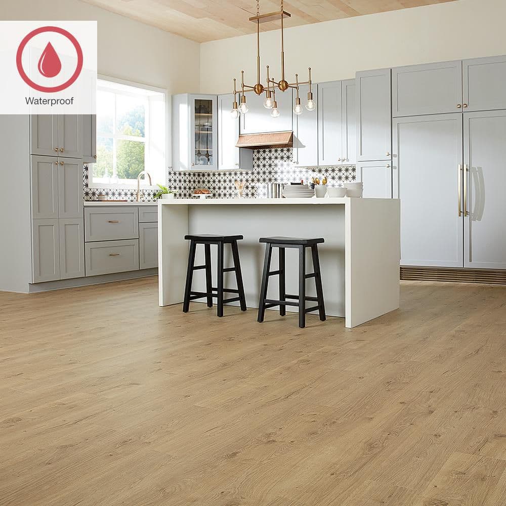 Pergo Outlast+ 7.4 in. W Sandy Cove Oak Laminate Wood Flooring (19.63 sq. ft./case)