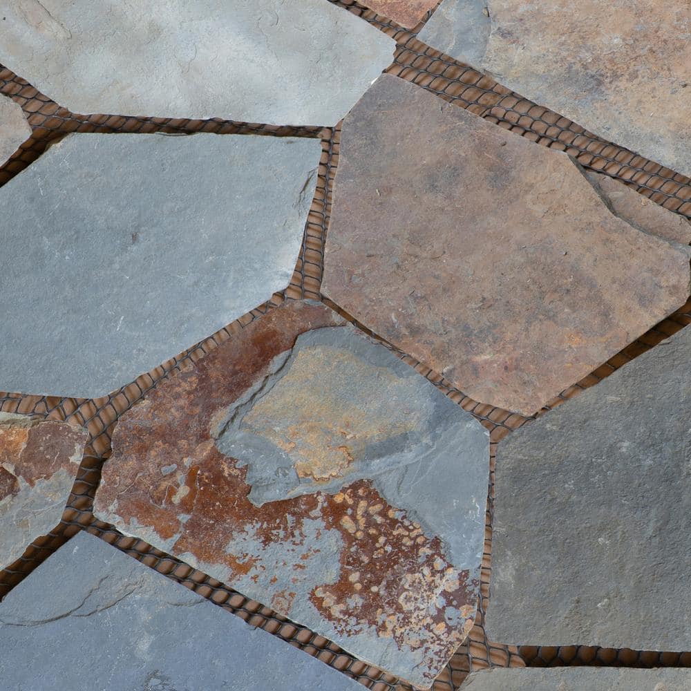 MSI Santa Barbara 18 in. x 24 in. Slate Mesh-Mounted Flagstone Paver Tile (48 Pieces/132 sq. ft./Pallet)