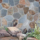 MSI Take Home Tile Sample-Santa Barbara 4 in. x 4 in. Slate Mesh-Mounted Flagstone Paver Tile