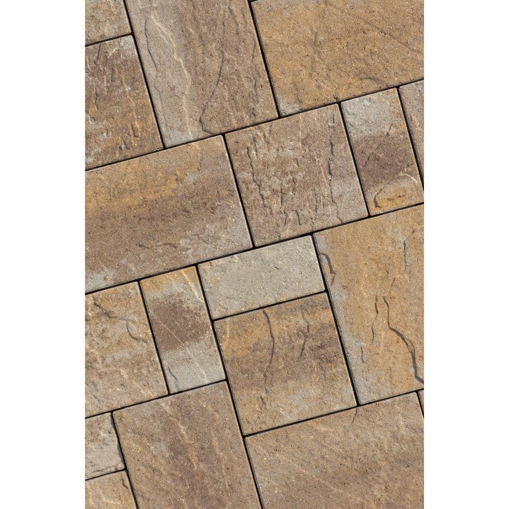interlock Tahoe 14.75 in. x  9.875 in. x  2.375 in. Rectangle Santa Fe Concrete Paver Pallet (114-Pieces/70.5 sq. sf./Pallet)