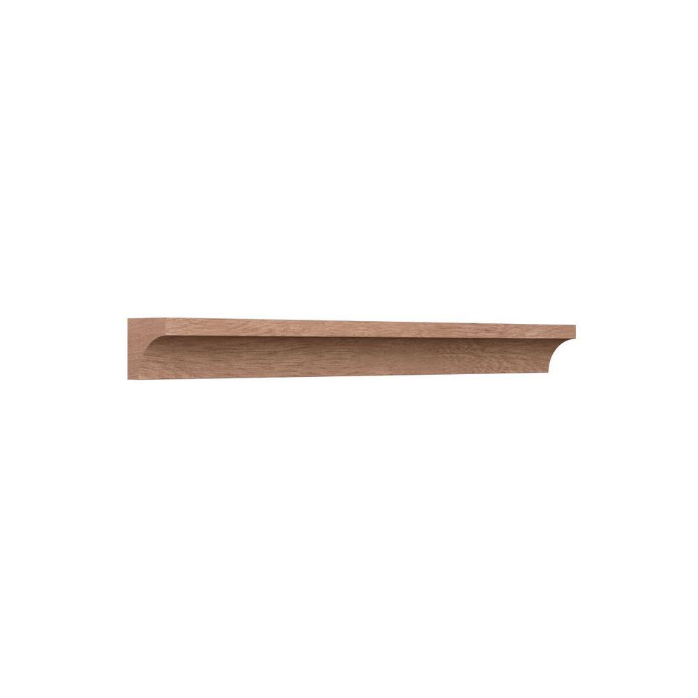 Ekena Millwork WM100 0.69 in. D x 0.69 in. W x 96 in. L Wood (Sapele Mahogany) Crown Moulding
