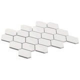 Brookline Diamond Cloud White 3x4 Glossy Ceramic Mosaic Tile