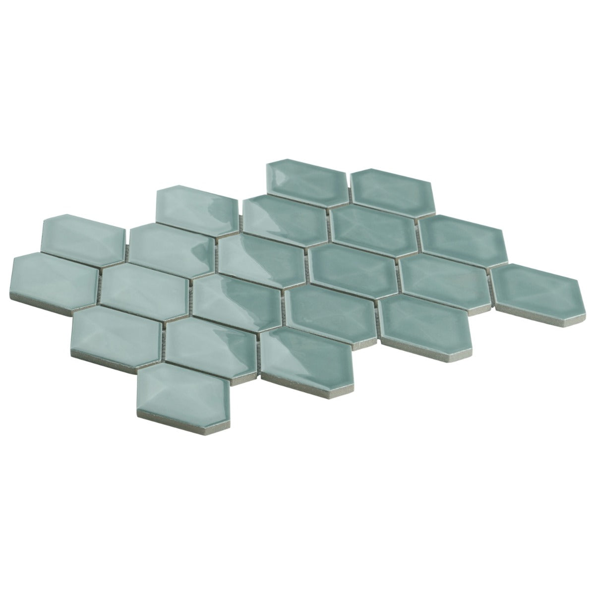 Brookline Diamond Marine Blue 3x4 Glossy Ceramic Mosaic Tile