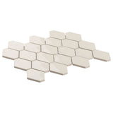 Brookline Diamond Mushroom Gray 3x4 Glossy Ceramic Mosaic Tile