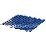 Nirvana Midnight Blue Penny Round Polished Porcelain Mosaic Tile