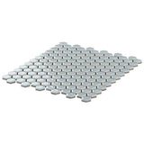 Eden Modern Gray Rimmed 1" Hexagon Polished Porcelain Mosaic Tile