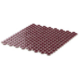 Tilebar Eden Summer Plum Penny Round Polished Porcelain Mosaic Tile