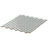 Eden Antiguan Sky Gray Rimmed Hexagon Polished Porcelain Mosaic Tile