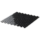 Eden Black Penny Round Polished Porcelain Mosaic Tile - Lux Tile