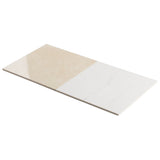 Fortunato Calacatta and Marfil 12x12 Polished Porcelain Checkerboard Tile