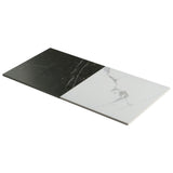 Fortunato Calacatta and Nero Marquina 12x12 Matte Porcelain Checkerboard Tile