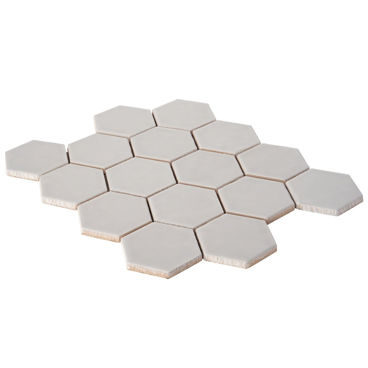 Meadowmere Gray 3" Hexagon Matte Ceramic Tile - Lux Tile