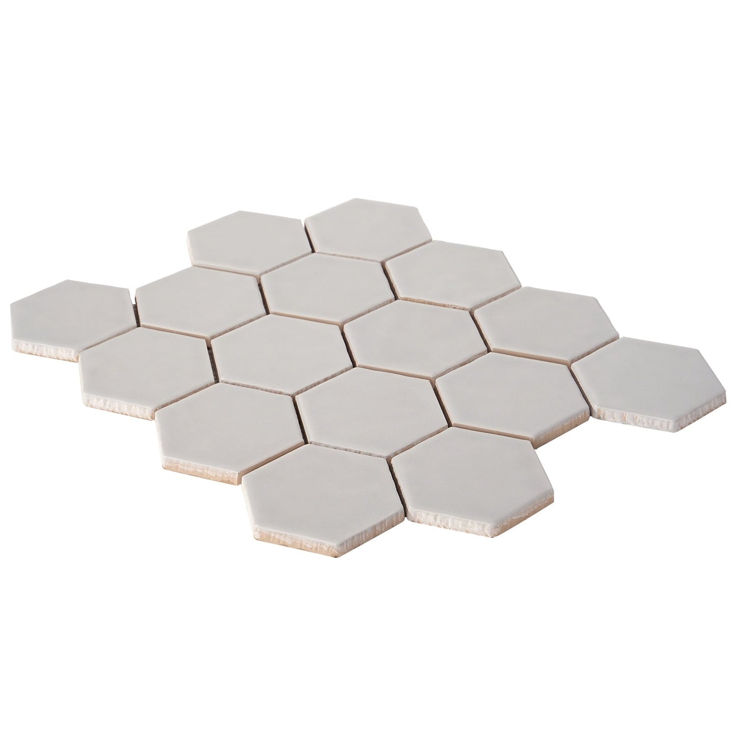 Meadowmere Gray 3" Hexagon Matte Ceramic Tile - Lux Tile